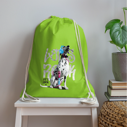 LiNBW. Turnbeutel Dalmatiner Let´s Rock - Neongrün
