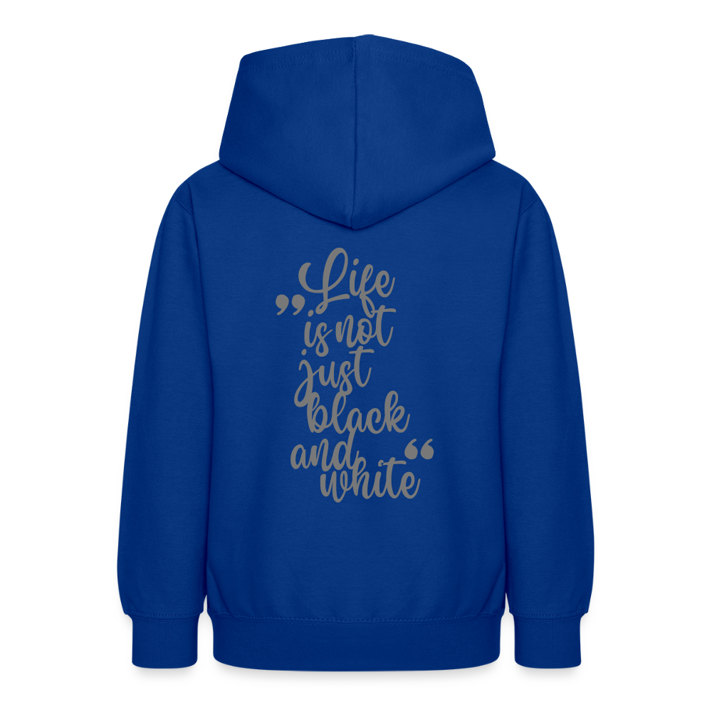 LiNBW. Teenager Hoodie Life is not just black and white - Royalblau