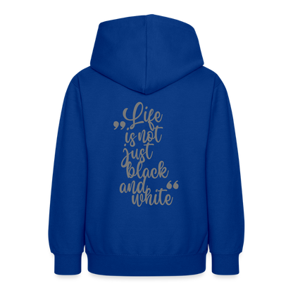 LiNBW. Teenager Hoodie Life is not just black and white - Royalblau
