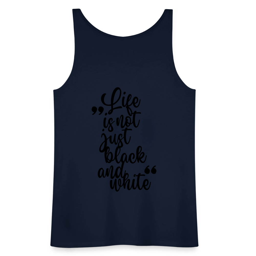 LiNBW. Frauen Tank-Top Life is not just black and white - Navy