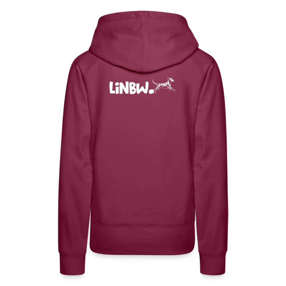 LiNBW. Frauen Hoodie Life is not just black and white - Bordeaux