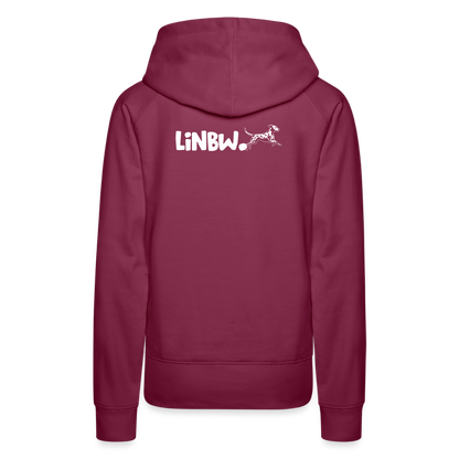 LiNBW. Frauen Hoodie Life is not just black and white - Bordeaux