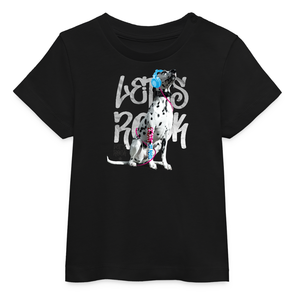 LiNBW. Baby T-Shirt Dalmatiner Let's Rock - Schwarz