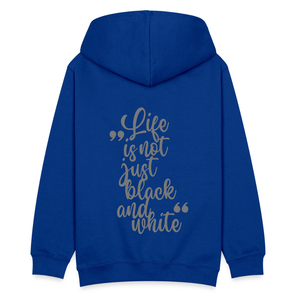 LiNBW. Kinder Hoodie Life is not just black and white - Royalblau