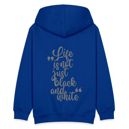 LiNBW. Kinder Hoodie Life is not just black and white - Royalblau