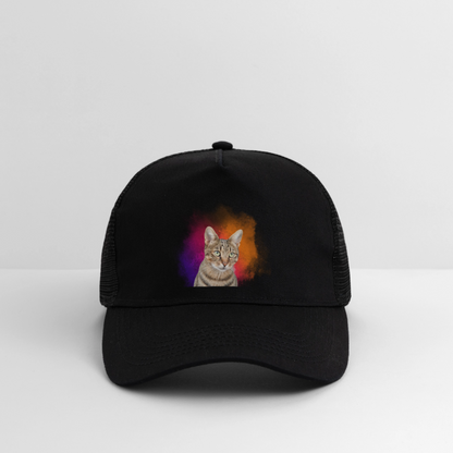 LiNBW. Cap Katze Pedro - Schwarz/Schwarz