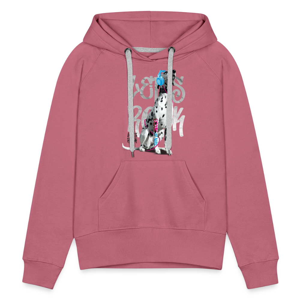 LiNBW. Frauen Hoodie Dalmatiner Let's Rock - Malve