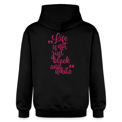 LiNBW. Männer & Frauen Hoodie Life is not just black and white - Schwarz
