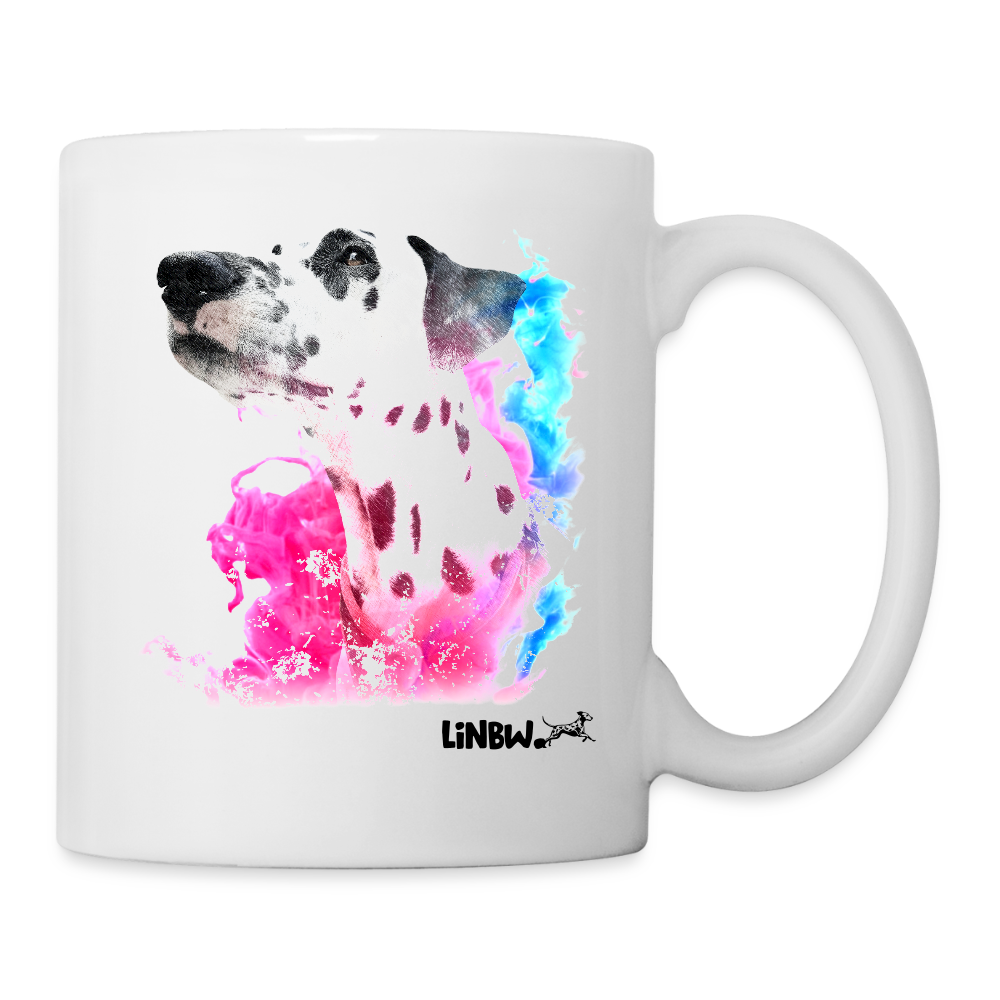 LiNBW. Keramiktasse Dalmatiner Life is not just black and white - Weiß