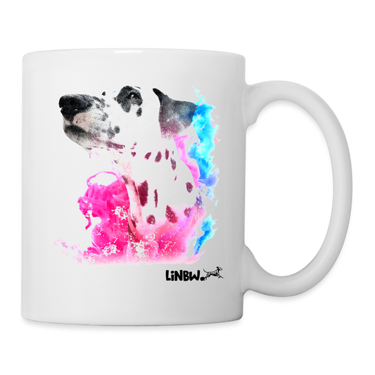 LiNBW. Keramiktasse Dalmatiner Life is not just black and white - Weiß