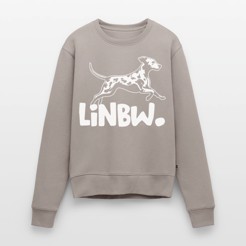 Damen Pullover „LINBW Logo“ – Dalmatiner Design – weißer Print 🐾🤍 - Taupe