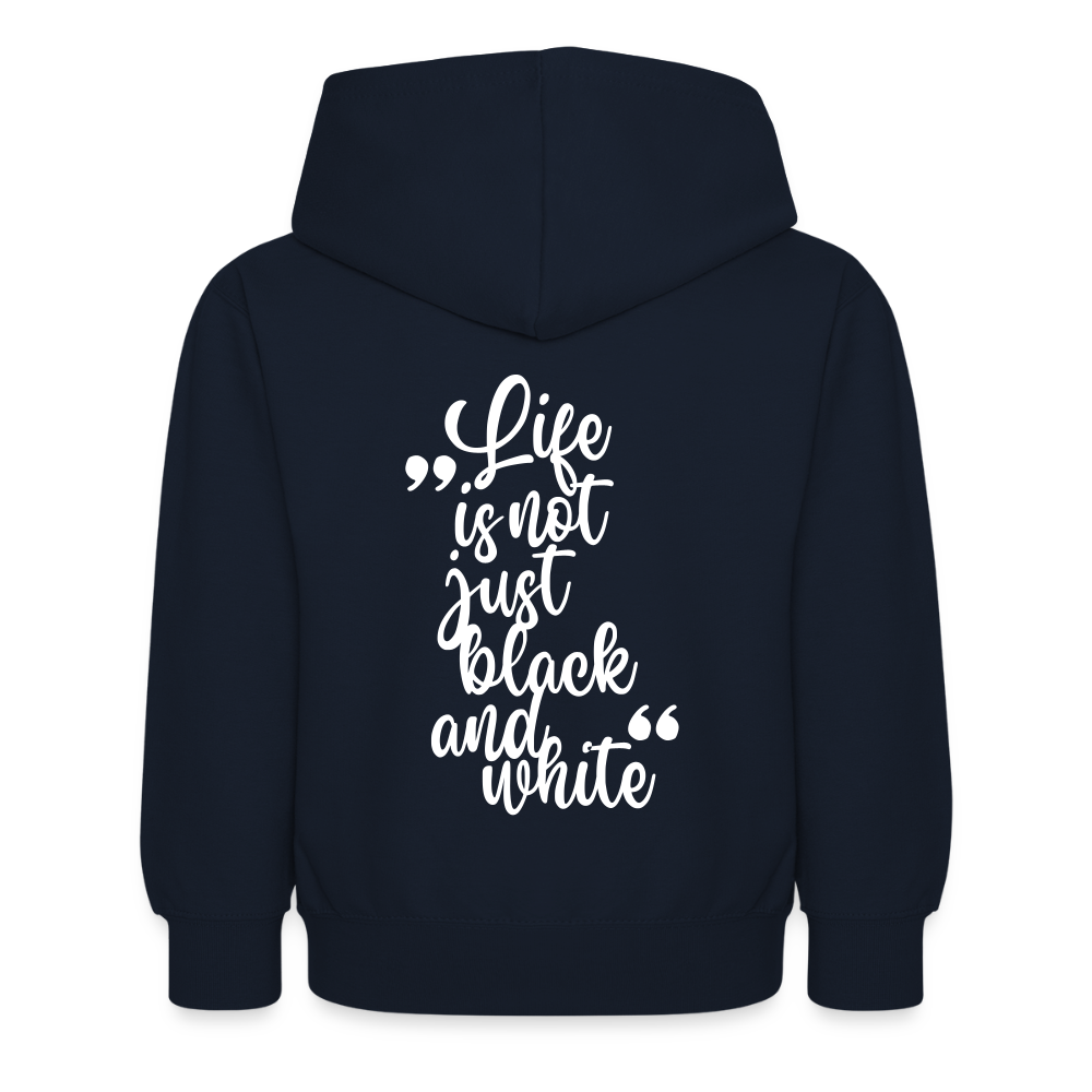 LiNBW. Kinder Hoodie Life is not just black and white - Navy