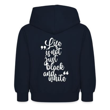 LiNBW. Kinder Hoodie Life is not just black and white - Navy