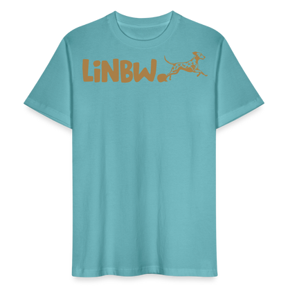 LiNBW. Männer T-Shirt Life is not just black and white - Pastelltürkis
