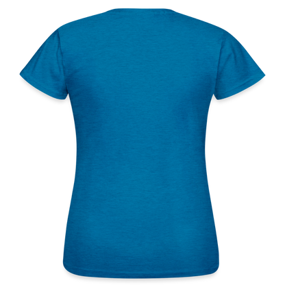 LiNBW. Frauen T-Shirt Schnurren ist mein Soundtrack - Antikblaues Saphir meliert