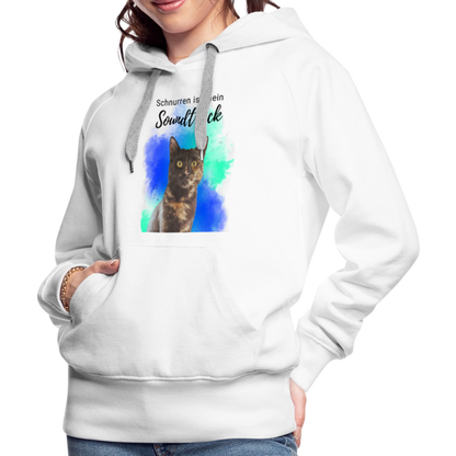 LiNBW.  Frauen Hoodie Schnurren ist mein Soundtrack - Weiß