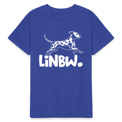 Kinder-T-Shirt – Dalmatiner-Logo „LiNBW.“ | Für kleine Fans mit Stil - Royalblau