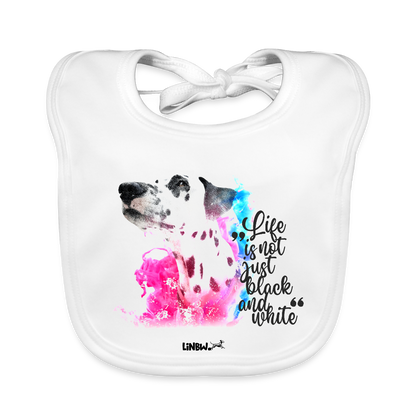 LiNBW. Lätzchen Dalmatiner Life is not just black and white - Weiß