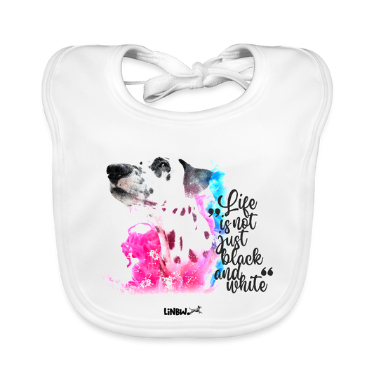 LiNBW. Lätzchen Dalmatiner Life is not just black and white - Weiß