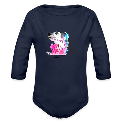 Baby-Body „Bunter Blick – Life is not just black and white“ - Dunkelnavy