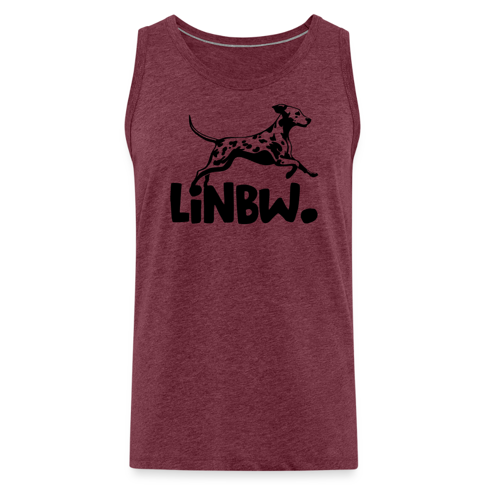 LiNBW. Männer Tank-Top - Bordeauxrot meliert