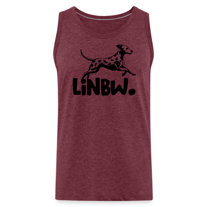 LiNBW. Männer Tank-Top - Bordeauxrot meliert