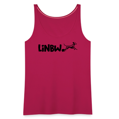 LiNBW. Frauen Tank-Top Life is not just black and white - dunkles Pink