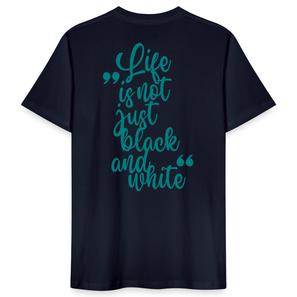 LiNBW. Männer T-Shirt Life is not just black and white - Navy
