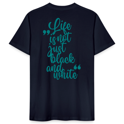 LiNBW. Männer T-Shirt Life is not just black and white - Navy