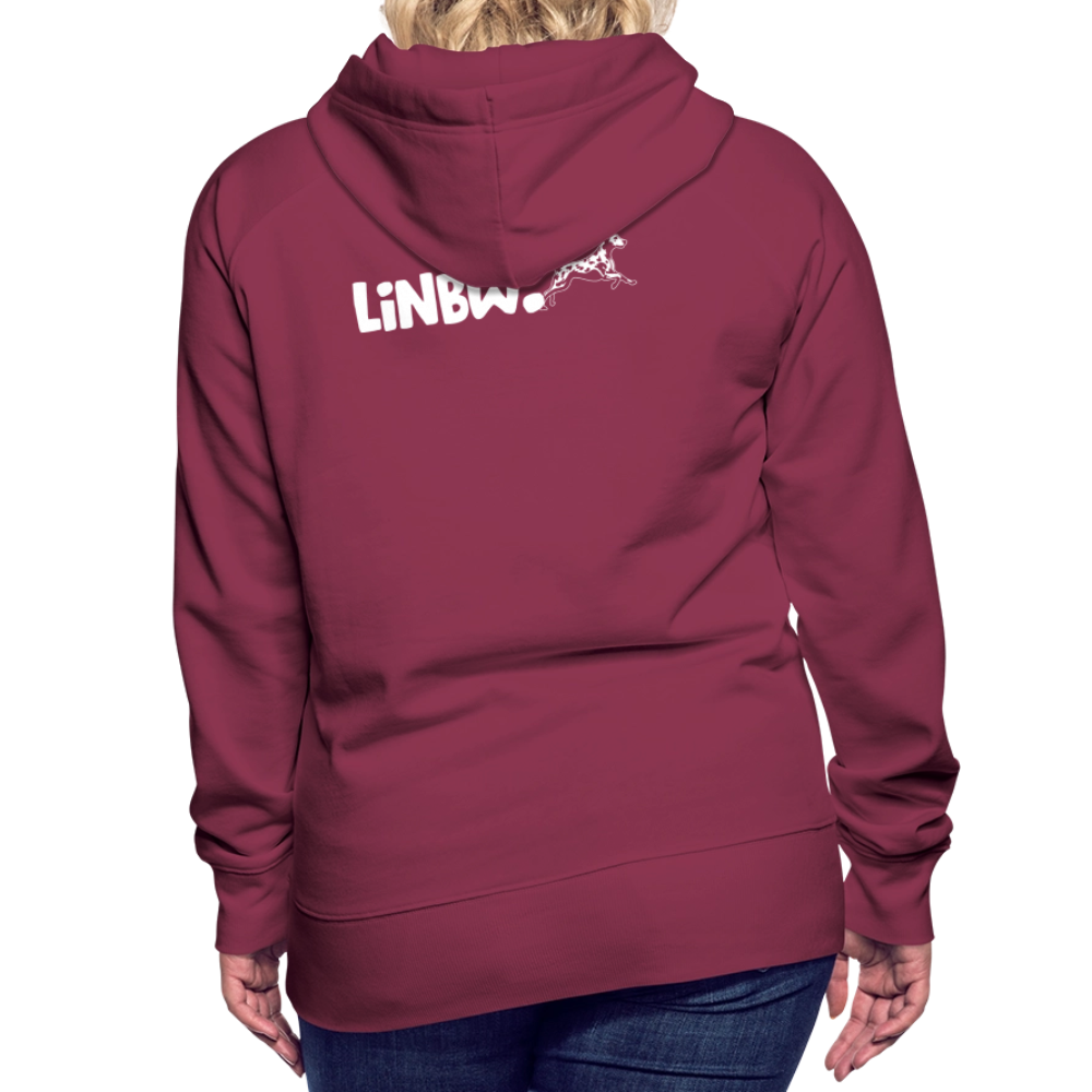 LiNBW. Frauen Hoodie Life is not just black and white - Bordeaux