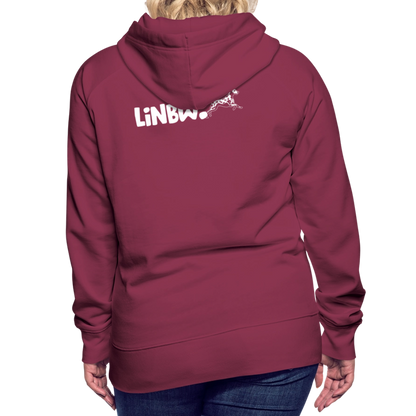 LiNBW. Frauen Hoodie Life is not just black and white - Bordeaux