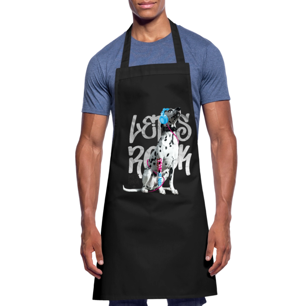 Kochschürze „Let’s Rock“ – Für Dalmatiner-Fans mit Rhythmus im Blut - Schwarz