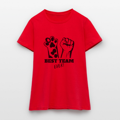 LiNBW. Frauen T-Shirt Best Team Ever - Rot