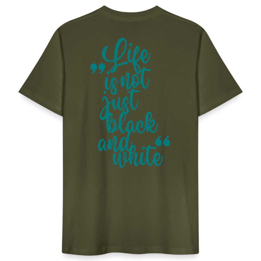 LiNBW. Männer T-Shirt Life is not just black and white - Khaki