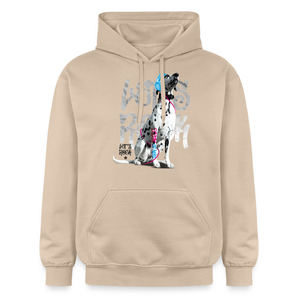LiNBW. Männer & Frauen Hoodie Dalmatiner Let's Rock - Sand