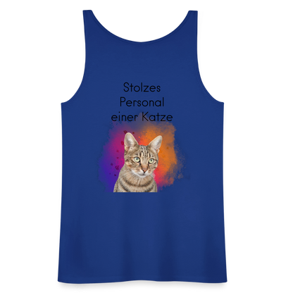 LiNBW. Frauen Tank-Top Stolzes Personal einer Katze - Königsblau