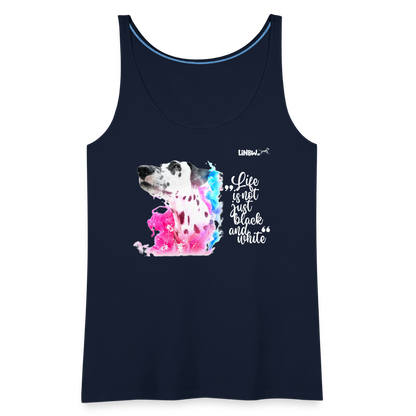 LiNBW. Frauen Tank-Top Dalmatiner Life is not just black and white - Navy