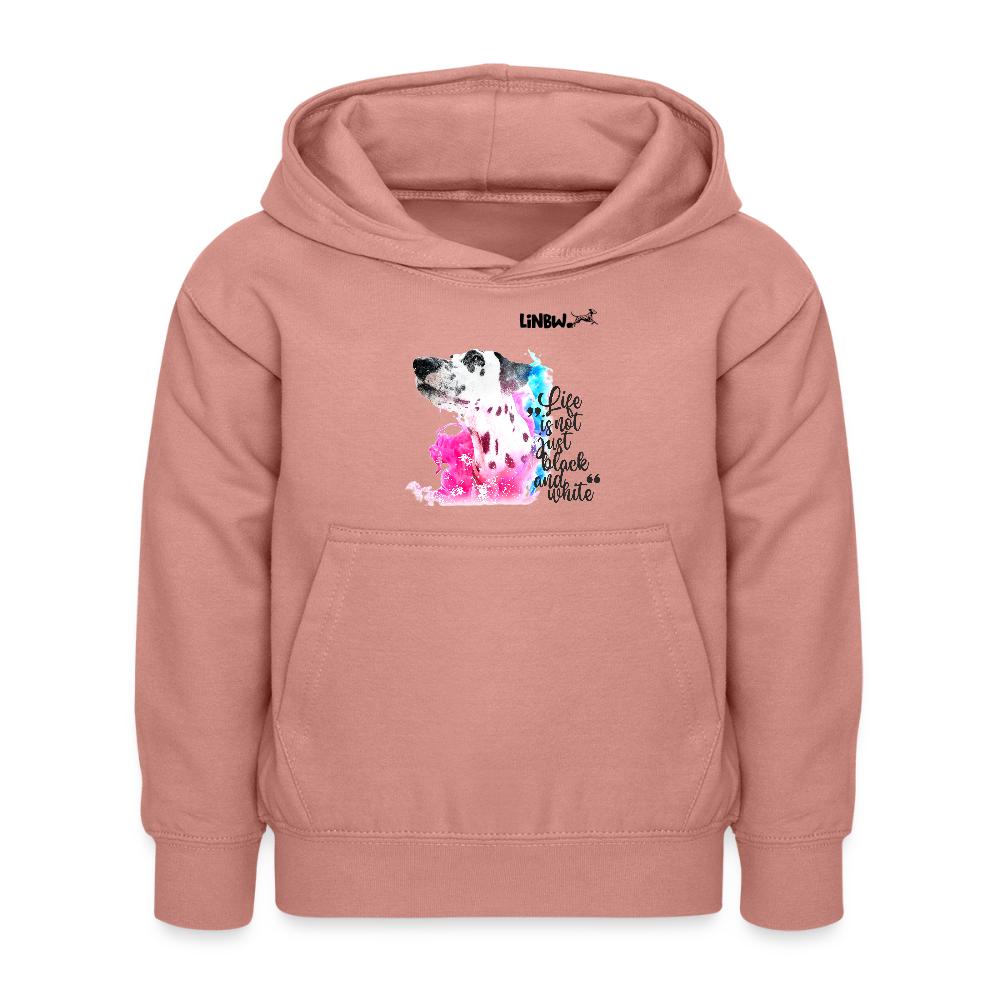LiNBW. Kinder Hoodie Dalmatiner Life is not just black and white - Altrosa