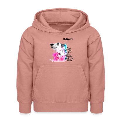 LiNBW. Kinder Hoodie Dalmatiner Life is not just black and white - Altrosa