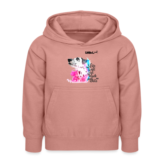 LiNBW. Kinder Hoodie Dalmatiner Life is not just black and white - Altrosa