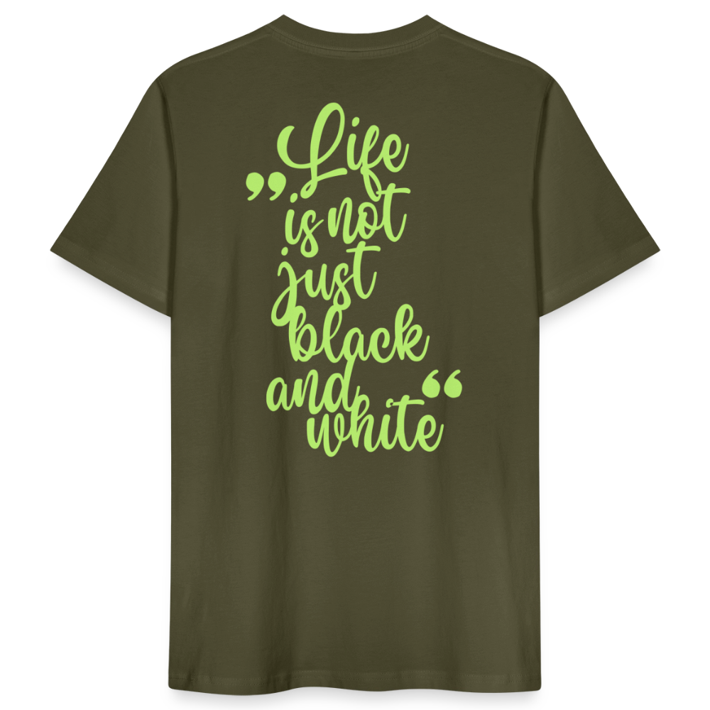 LiNBW. Männer T-Shirt Life is not just black and white - Khaki
