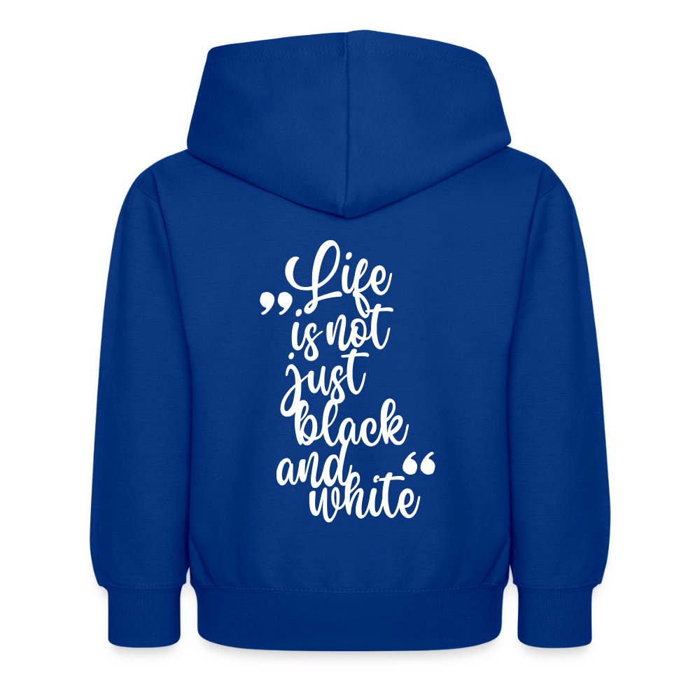 LiNBW. Kinder Hoodie Life is not just black and white - Royalblau