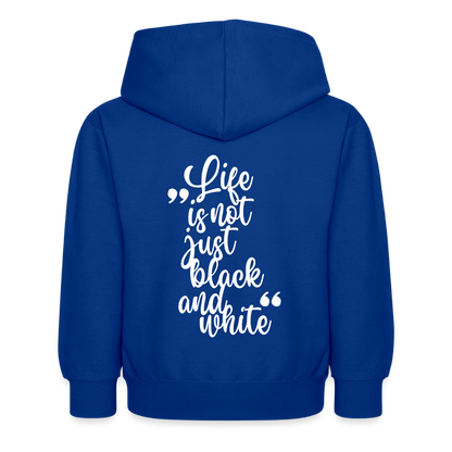 LiNBW. Kinder Hoodie Life is not just black and white - Royalblau