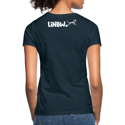 LiNBW. Frauen T-Shirt Dalmatiner Life is not just black and white - Navy
