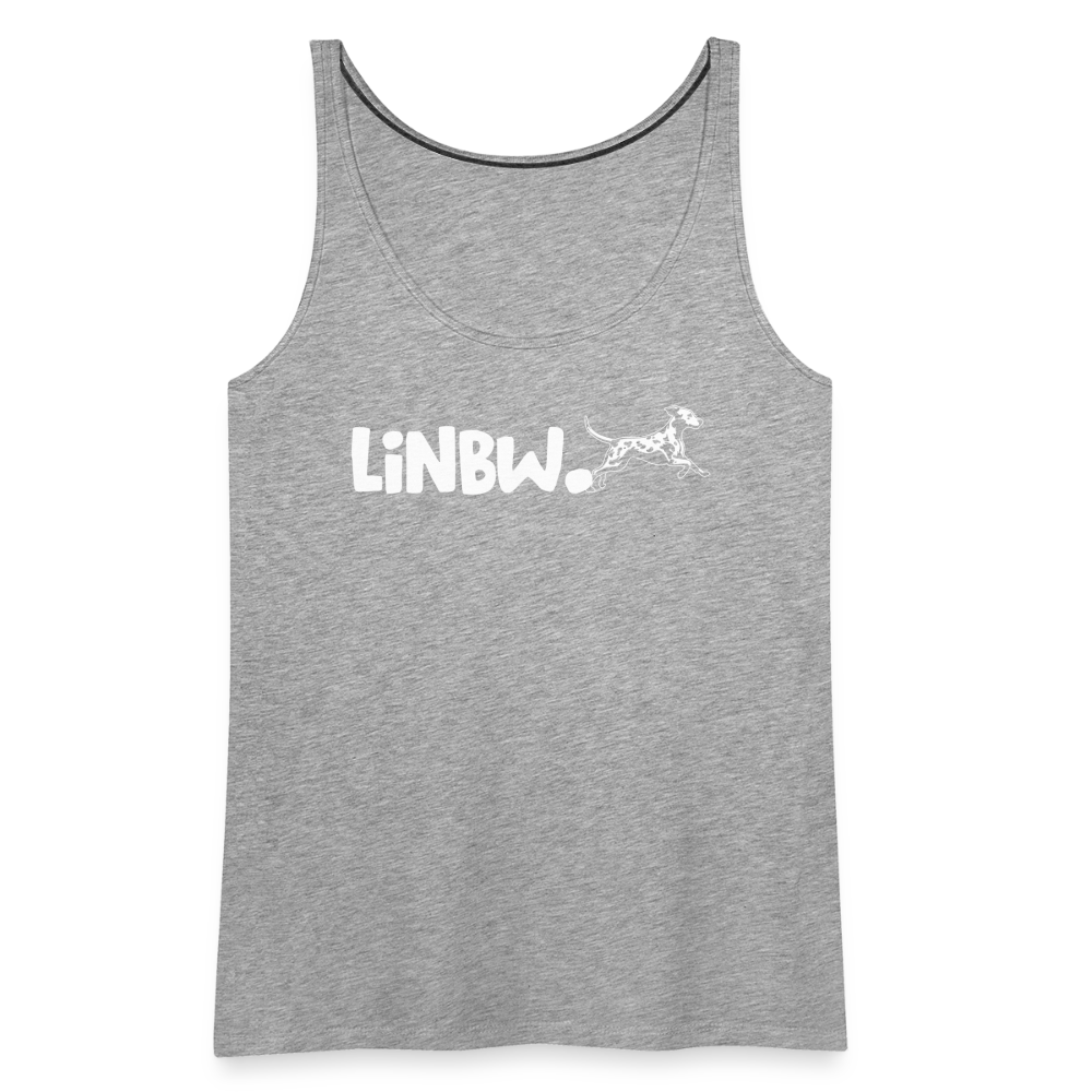LiNBW. Frauen Tank-Top Life is not just black and white - Grau meliert