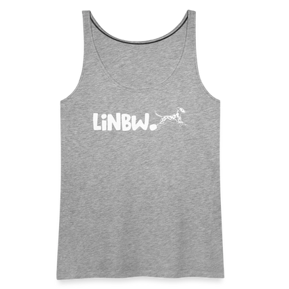 LiNBW. Frauen Tank-Top Life is not just black and white - Grau meliert