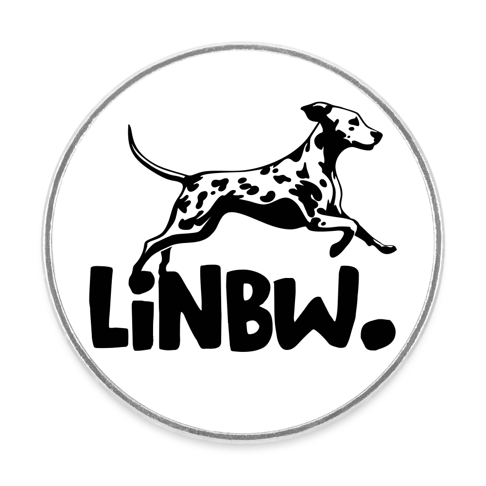 Magnet „LINBW. Logo“ – Dalmatiner-Design mit Statement-Charakter - Weiß