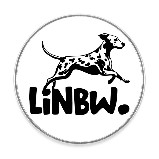 Magnet „LINBW. Logo“ – Dalmatiner-Design mit Statement-Charakter - Weiß
