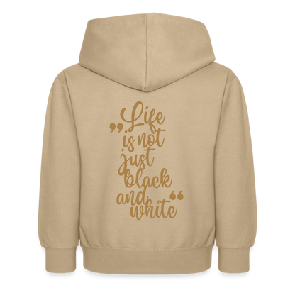 LiNBW. Kinder Hoodie Life is not just black and white - Sand