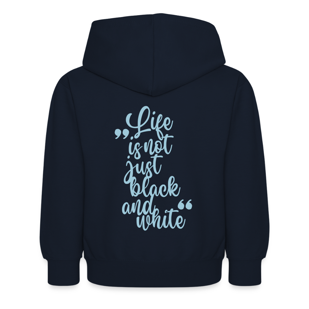 LiNBW. Kinder Hoodie Life is not just black and white - Navy